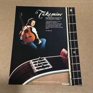 Lee Ritenour - Takamine Guitars - 1987 Print Advertisement